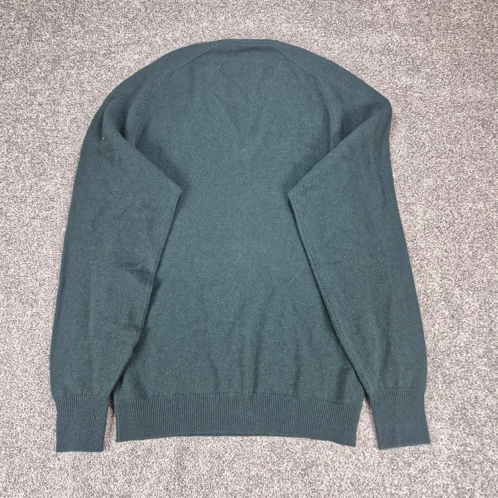 Vintage CoxMoore of England Sweater Mens 44 Green 100% Pure Lambswool Knit